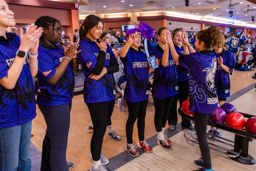 Students bowl
